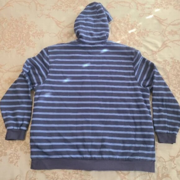Disney Parks Mickey Mouse Blue Striped Fur Lined Full Zip Hoodie Size XXL - Picture 3 of 9